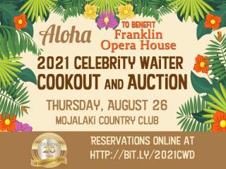 Celebrity Waiter Dinner and Auction to benefit Franklin Opera House