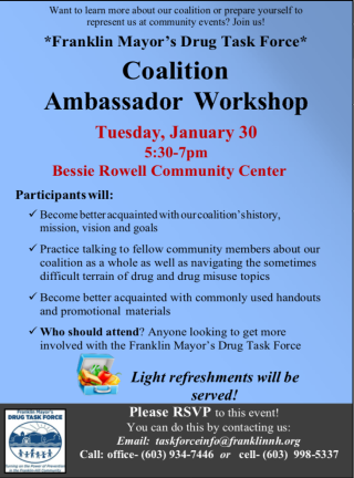 Franklin Mayor's Drug Task Force Coalition Ambassador Workshop