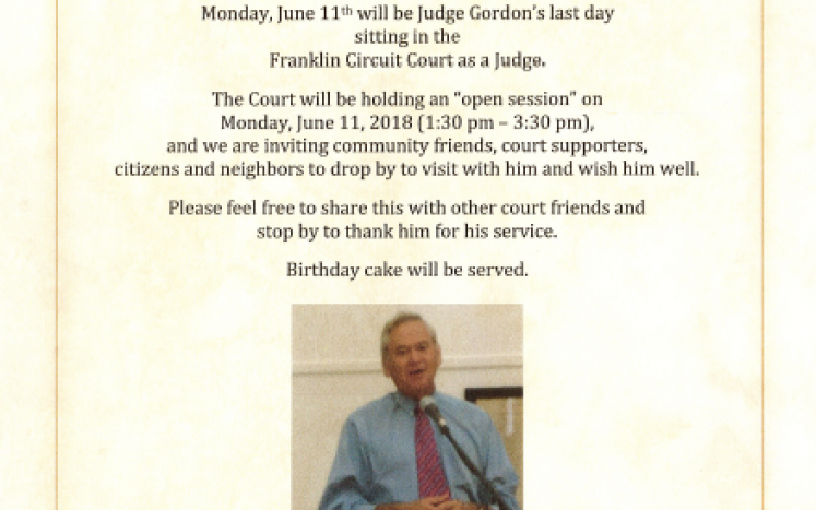 Judge Gordon's Last Day